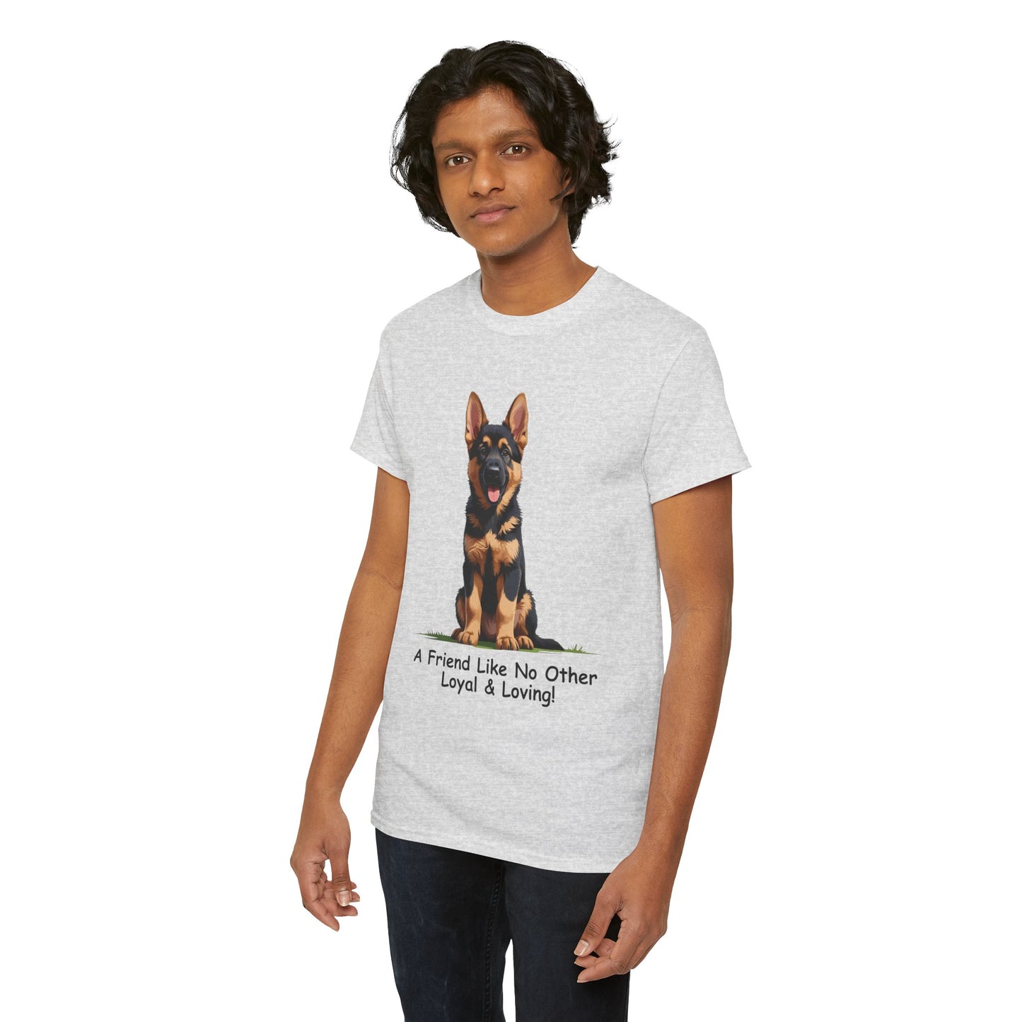 Adorable German Shepherd Puppy Lover Tee: A Friend Like No Other, Dog Owner Gift, Dog Mom Shirt, Gifts for Animal Lovers, Unisex Cotton T-shirt