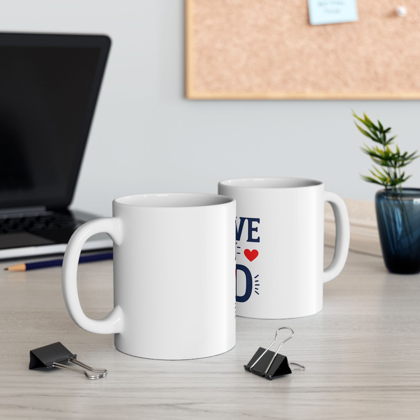 I Love My Dad Ceramic Mug - Perfect Gift for Father's Day, Birthday, Dad's Coffee Mug, Cute Dad Mug, Gifts for Him