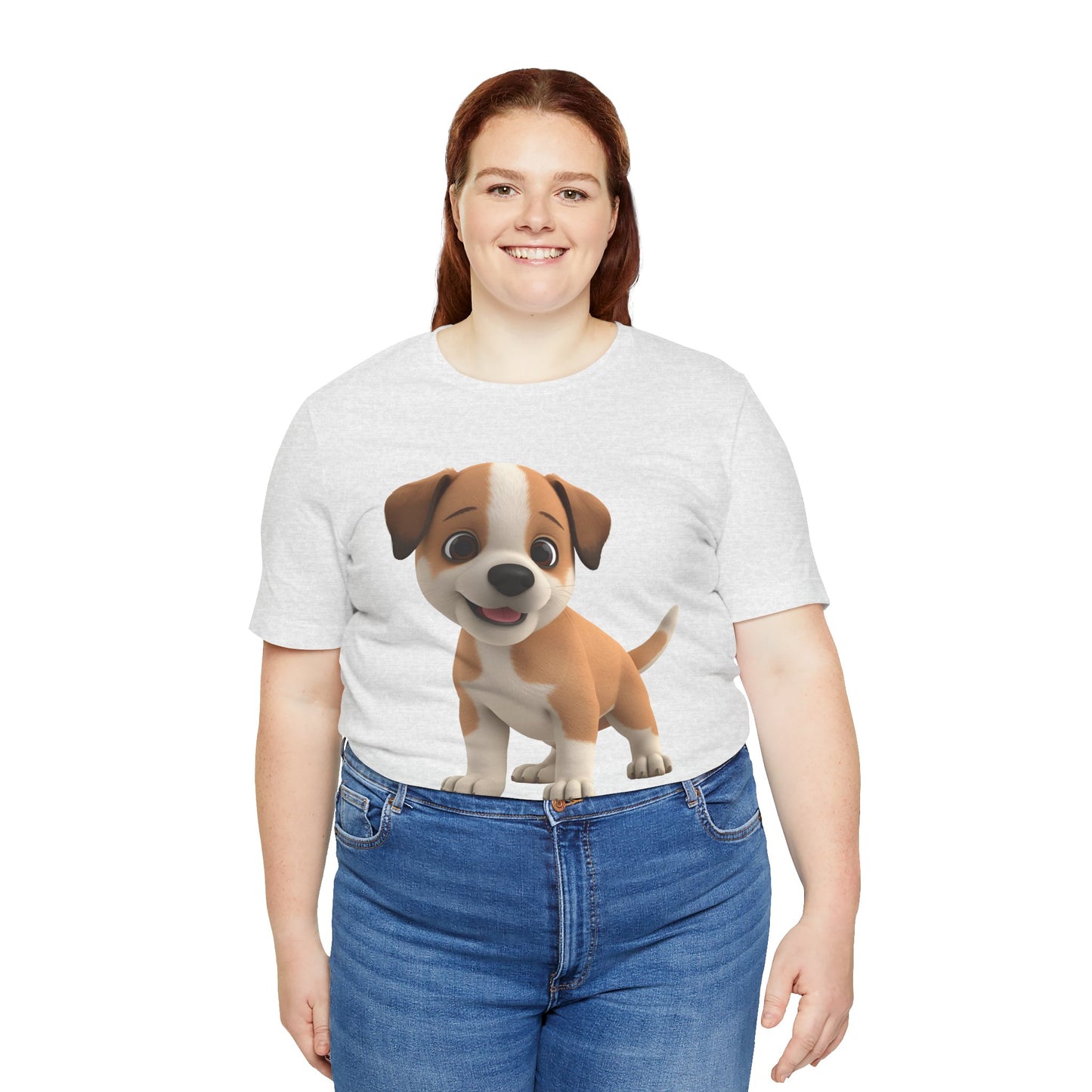 Cute Dog 3D Graphic Tee, Fun Animal Shirt, Dog Lover Gift, Playful Fashion Statement