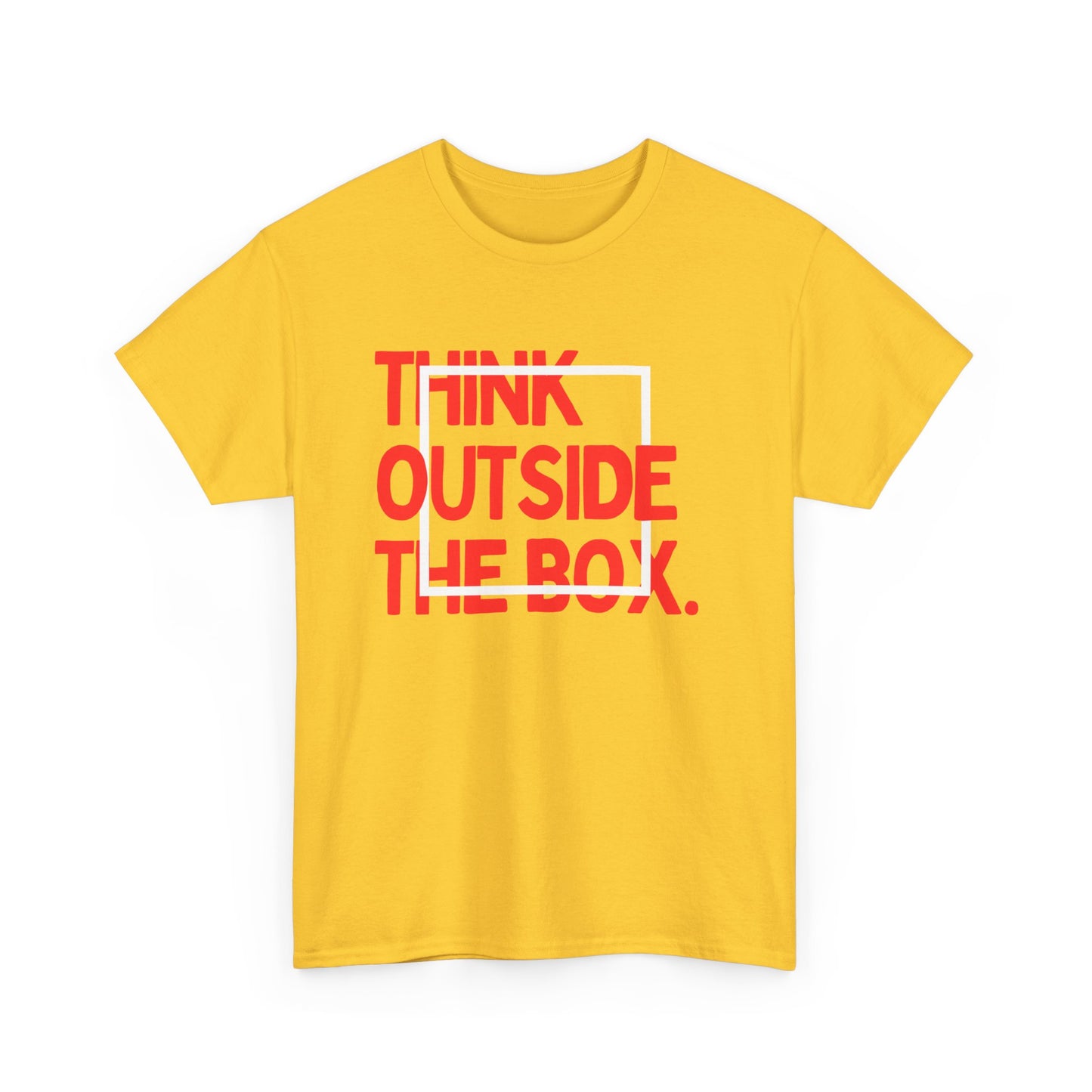 Creative Thinking Unisex Cotton Tee - Thin Out of Box, Inspirational Shirt, Motivational Gifts, Trendy Top for All Occasions, Perfect for Dreamers