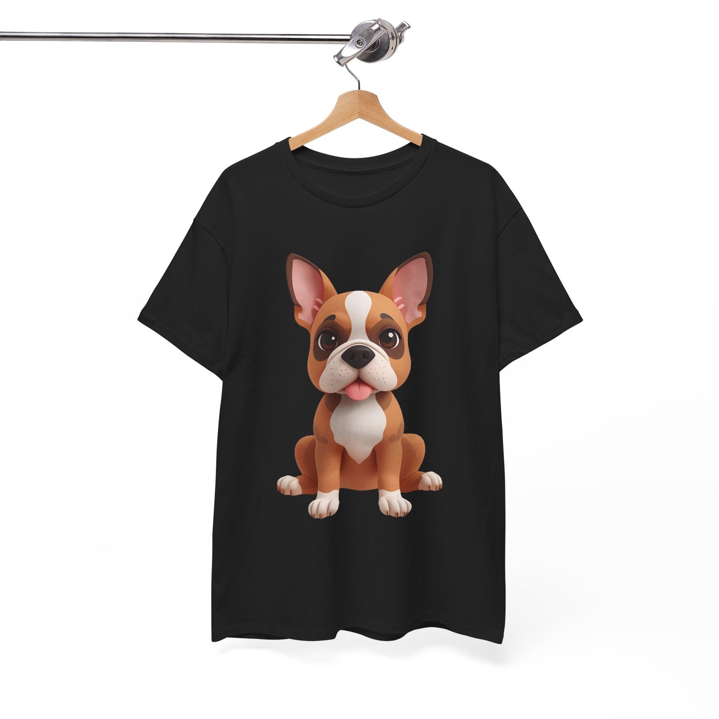 Cute 3D French Bulldog T-Shirt Unisex Heavy Cotton Tee, Dog Lover Gift