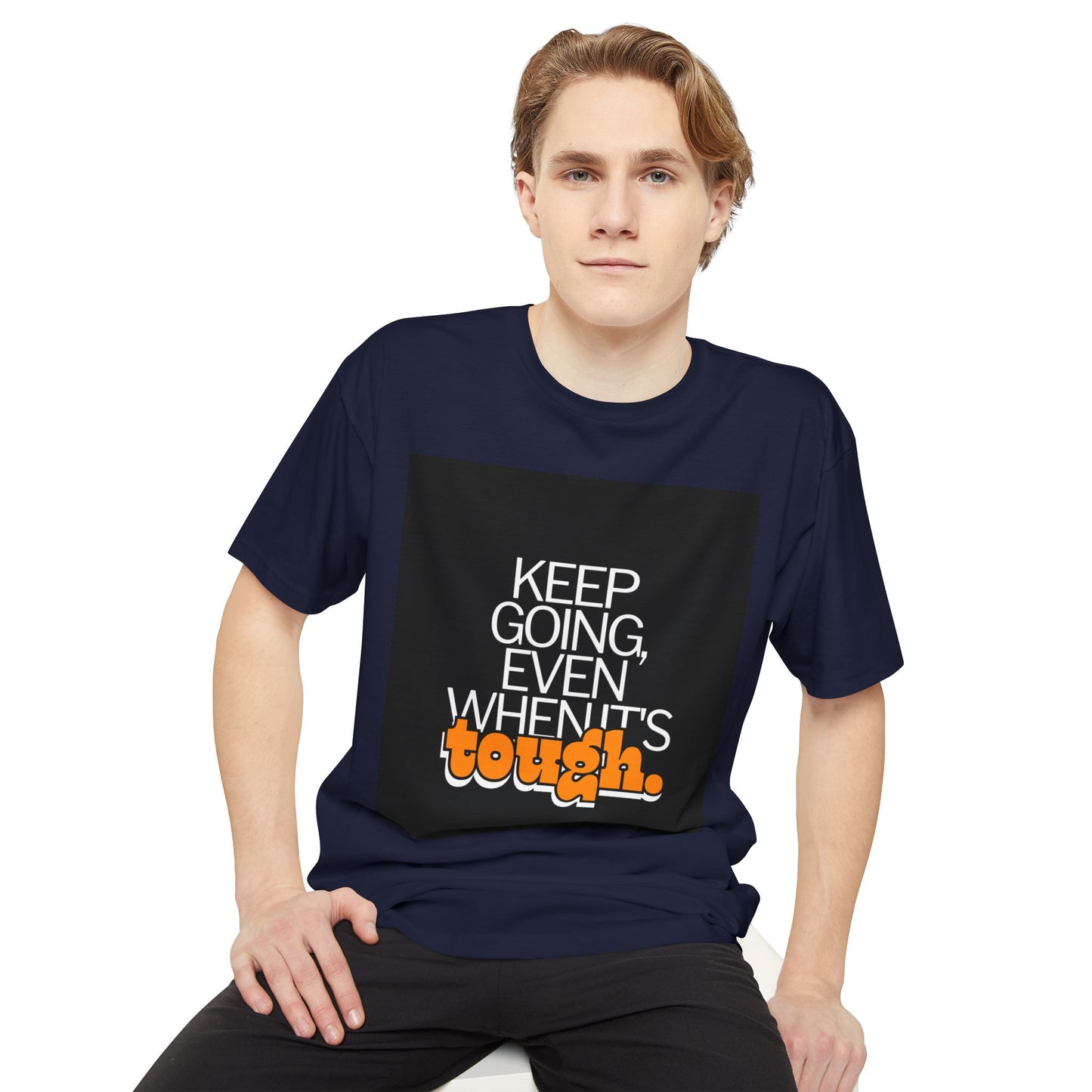 Keep Going Even When ITs Tough Motivational Urban Tee, Inspirational Apparel, Gift for Fitness Lovers, Casual Style Top, Everyday Wear