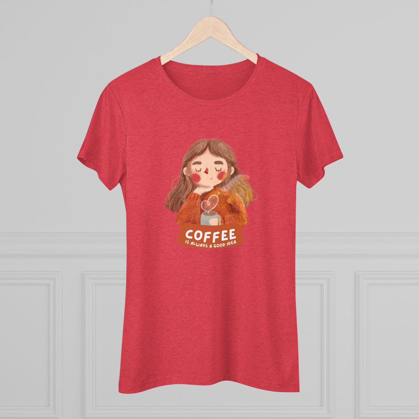 Coffee Lover Women's Triblend Tee, Cozy Coffee T-Shirt, Cute Graphic Tee, Casual Wear, Gift for Coffee Enthusiasts, Birthday Gift