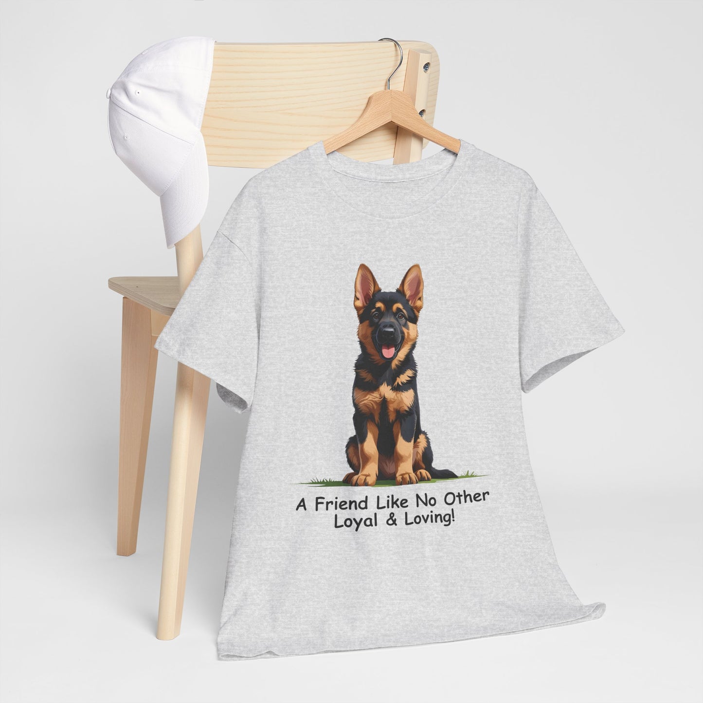 Adorable German Shepherd Puppy Lover Tee: A Friend Like No Other, Dog Owner Gift, Dog Mom Shirt, Gifts for Animal Lovers, Unisex Cotton T-shirt