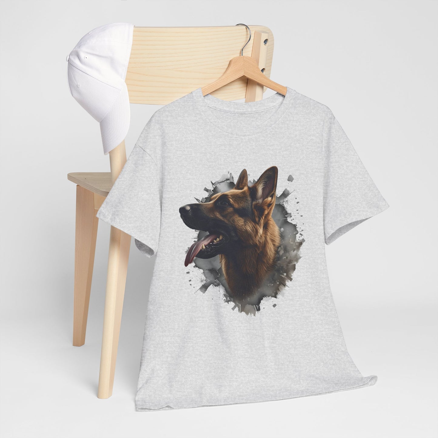 German Shepherd Lover Tee With 3D Design, Unisex Cotton Shirt, Dog T-Shirt, Pet Lovers Gift, Animal Enthusiast Apparel