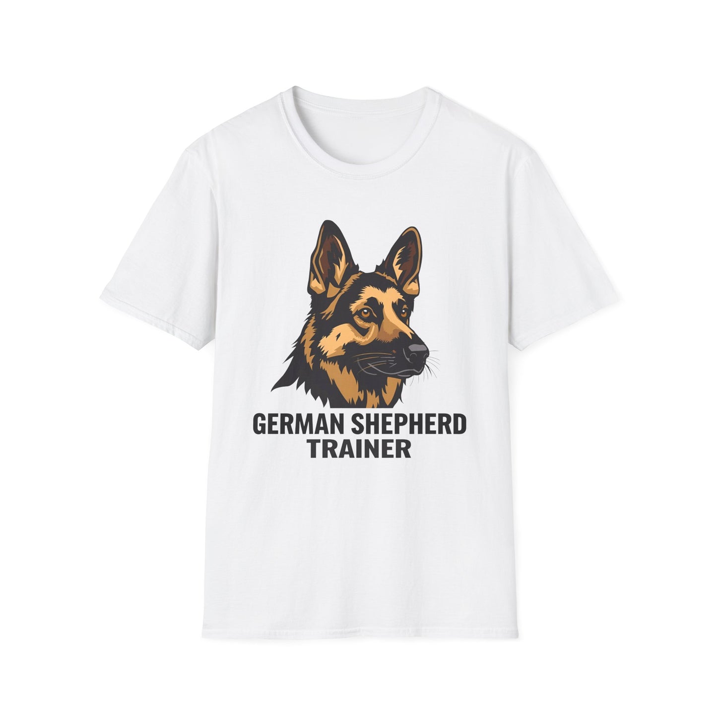 German Shepherd Trainer Unisex Softstyle T-Shirt, Dog Lover Gift, Pet Trainer Apparel
