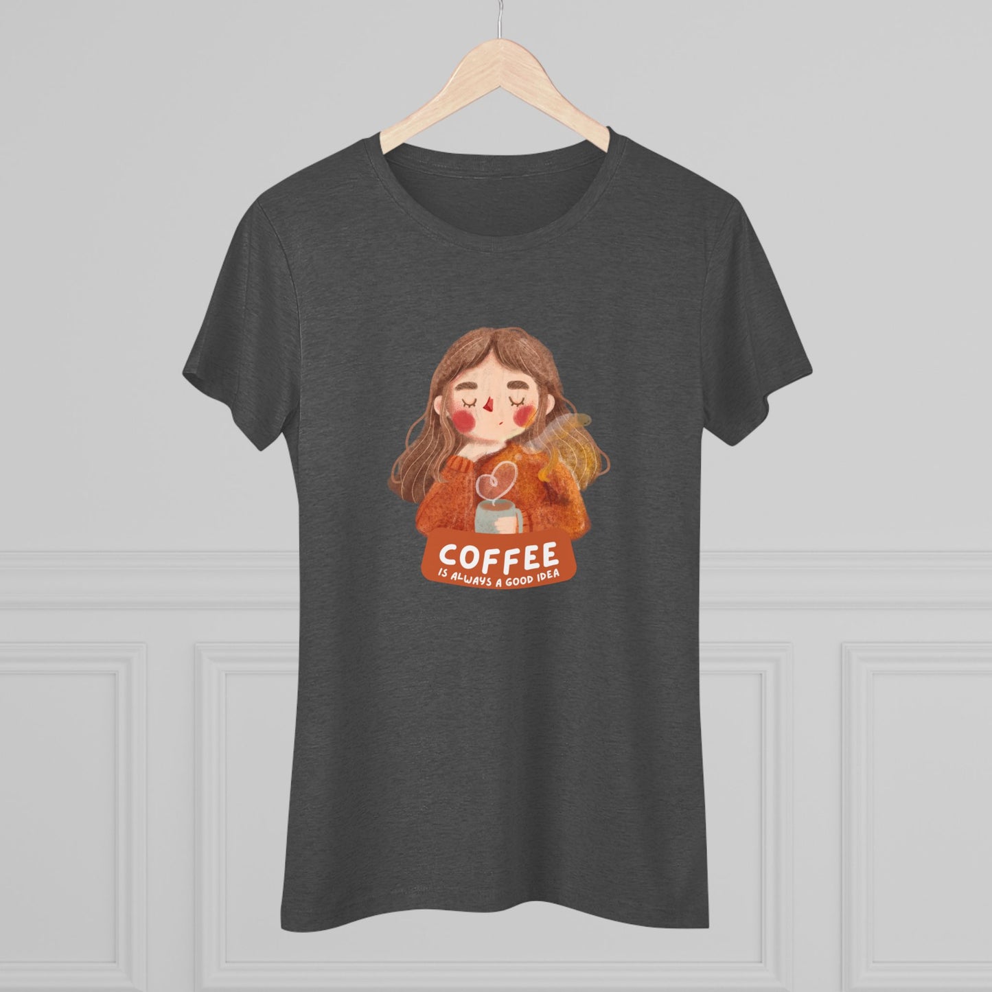 Coffee Lover Women's Triblend Tee, Cozy Coffee T-Shirt, Cute Graphic Tee, Casual Wear, Gift for Coffee Enthusiasts, Birthday Gift