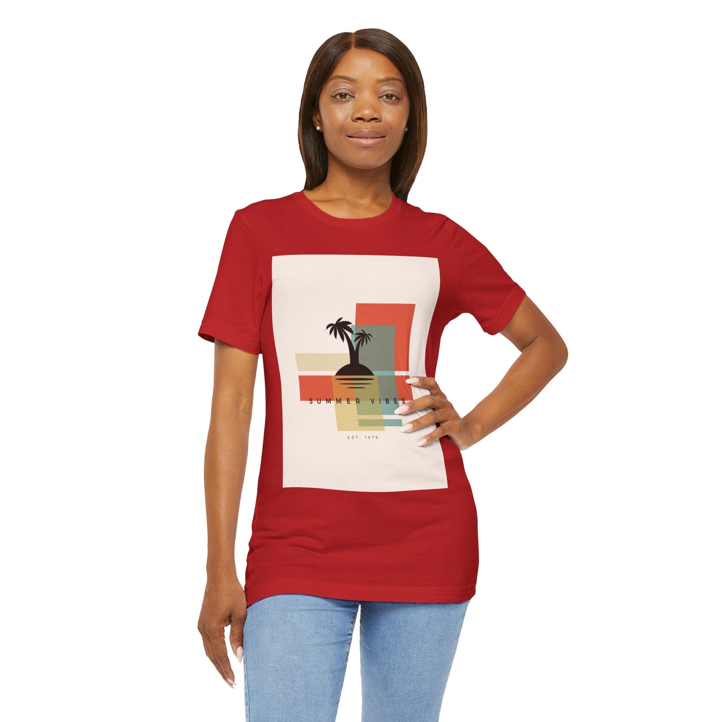 Tropical Sunset Tee, Summer Vibes Shirt, Vacation Outfit, Unisex Graphic Tee, Gift for Beach Lovers, Casual Wear