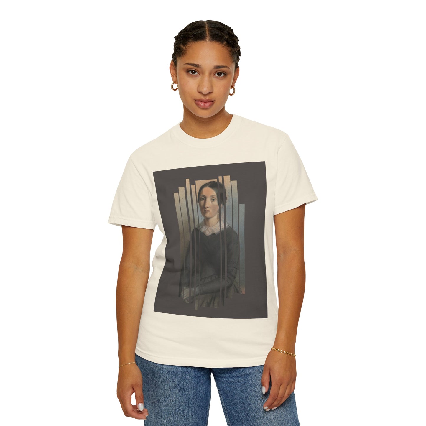 Vintage Aesthetic Art Tee, Unisex Garment-Dyed T-shirt with Artistic Design, Casual Wear, Gift for Art Lovers, Trendy Graphic Shirt