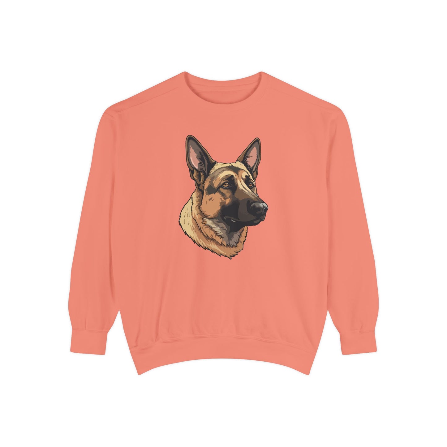 Unisex Dog Lover Sweatshirt With a Close Up Graphic of Serious German Shepherd