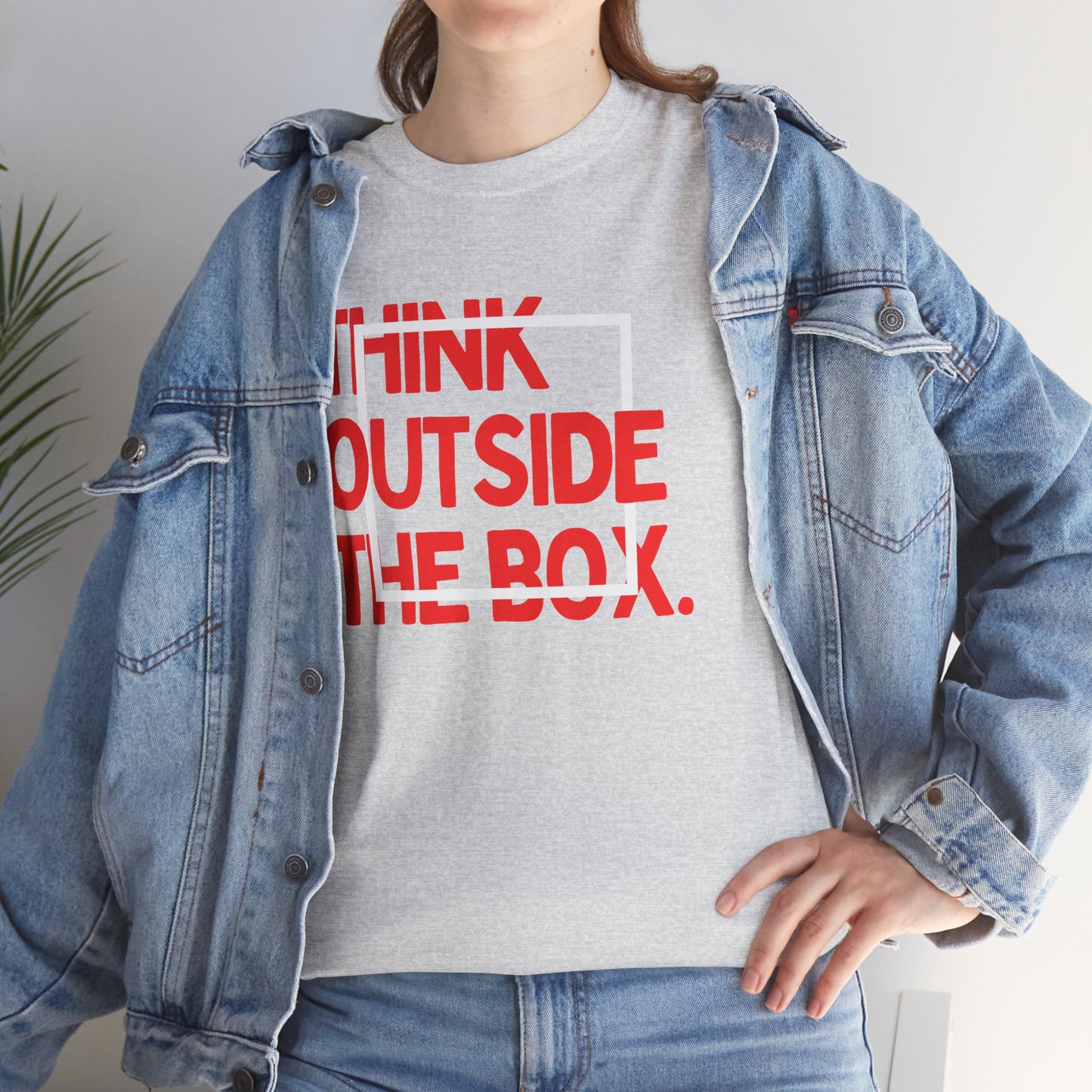 Creative Thinking Unisex Cotton Tee - Thin Out of Box, Inspirational Shirt, Motivational Gifts, Trendy Top for All Occasions, Perfect for Dreamers