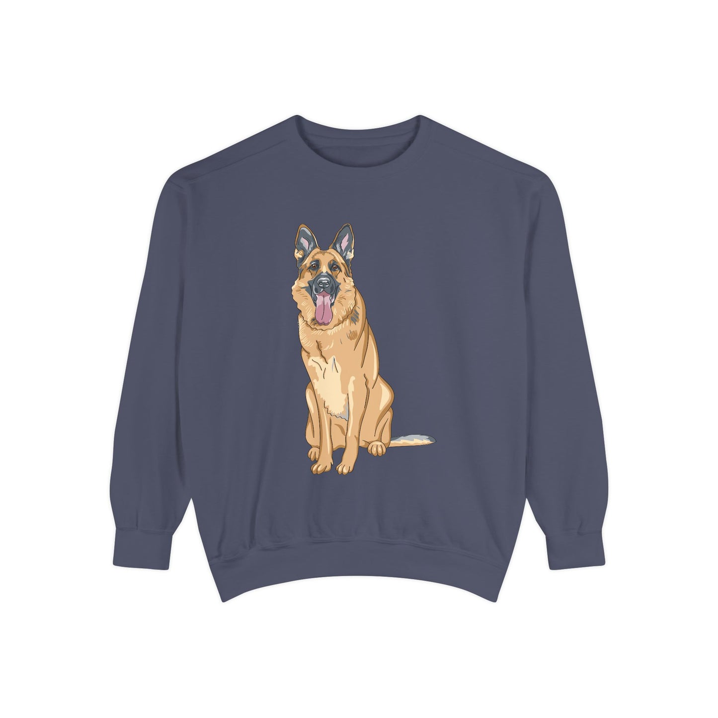 Unisex Dog Lover Sweatshirt With a Graphic of a German Shepherd Sloppily Standing