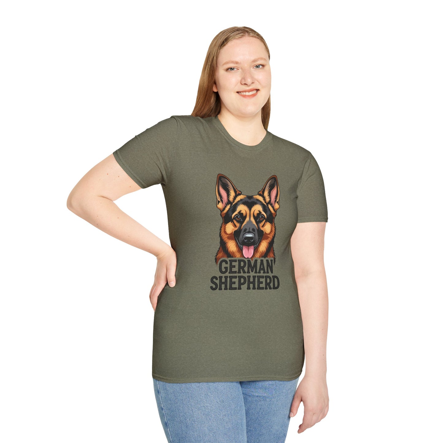 German Shepherd Unisex T-Shirt, Dog Lover Gift, Pet Parent Apparel, Cute Animal Shirt, Birthday Gift Idea, Casual Wear