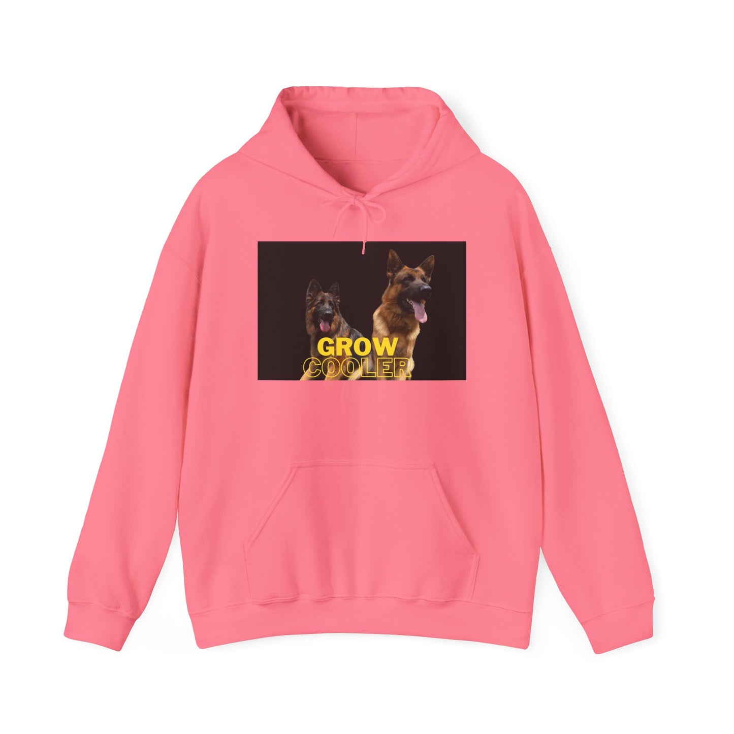 Unisex Dog Lover Hoodie With Two German Shepherds and Caption Grow Cooler