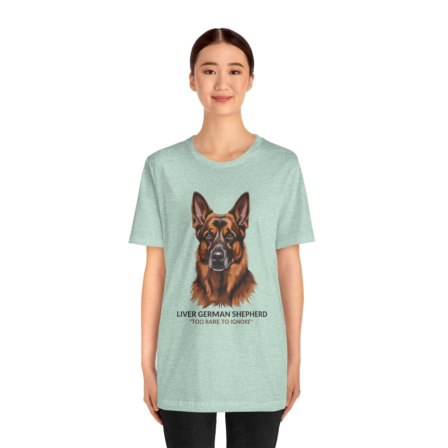 Liver German Shepherd Dog Lover Tee - To Rare To Ignore | Perfect Gift for Pet Owners, Animal Lover Merchandise, Casual Wear, Unique Dog Shirt
