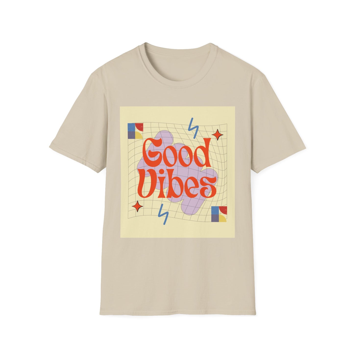 Good Vibes Unisex Softstyle T-Shirt, Relaxed Fit Tee, Casual Wear, Gift Idea, Positive Quotes, Everyday Comfort, Summer Fashion