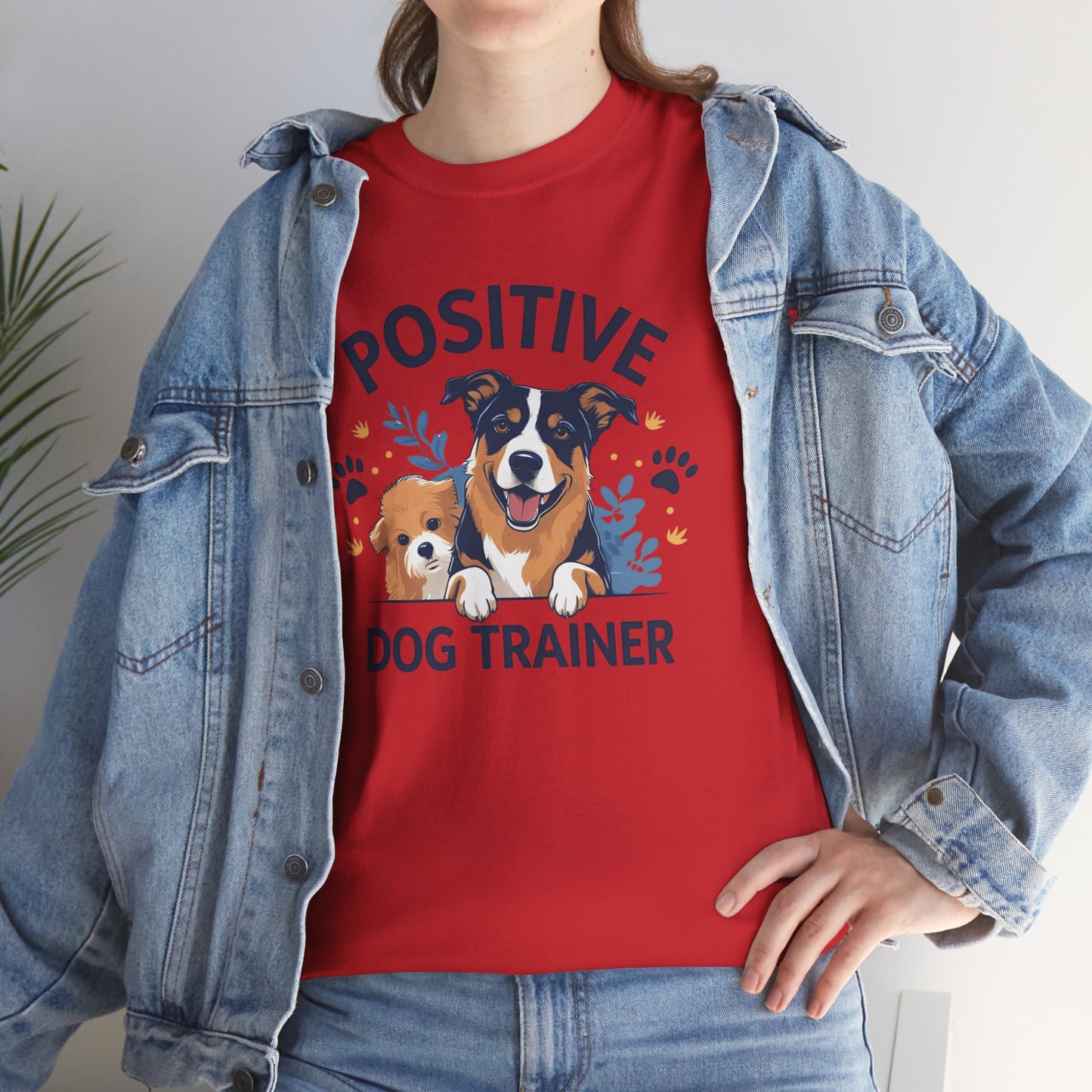 Positive Dog Trainer Tee, Dog Lover Gift, Unisex Cotton T-Shirt, Pet Training Apparel, Animal Care, Casual Dog Shirt