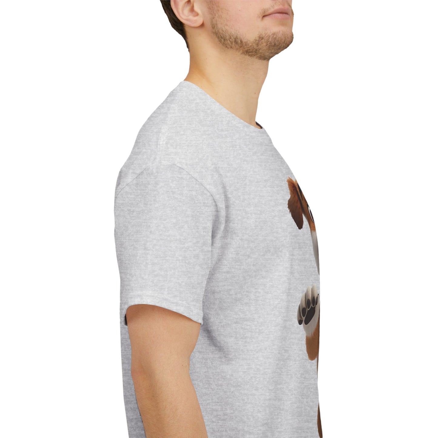 Cute Dog 3D Graphic Tee, Unisex Heavy Cotton T-Shirt, Dog Lover Gift, Fun Casual Wear