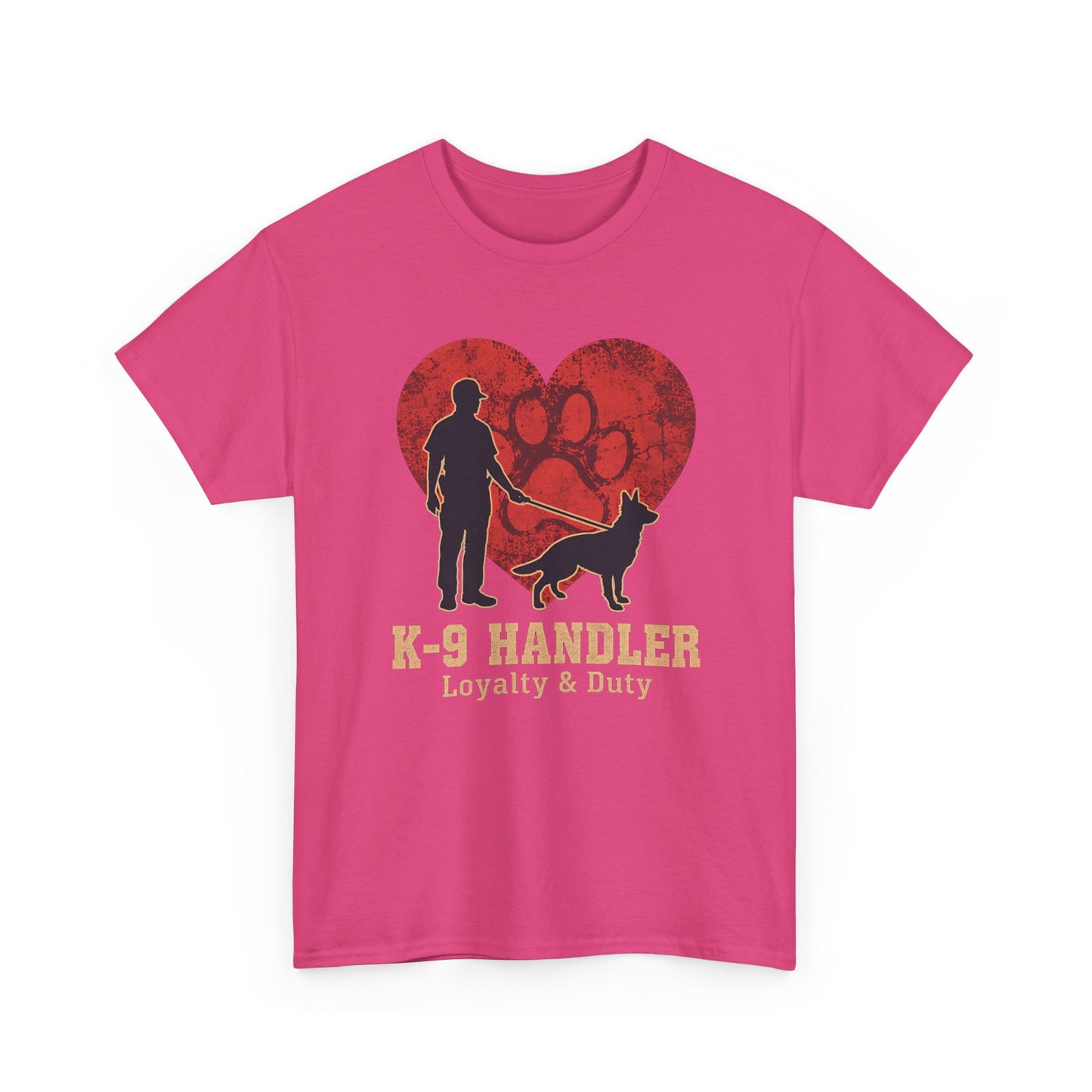 K-9 Handler Heart Tee - Loyalty & Duty, Dog Lover Gift, Pet Owner Apparel