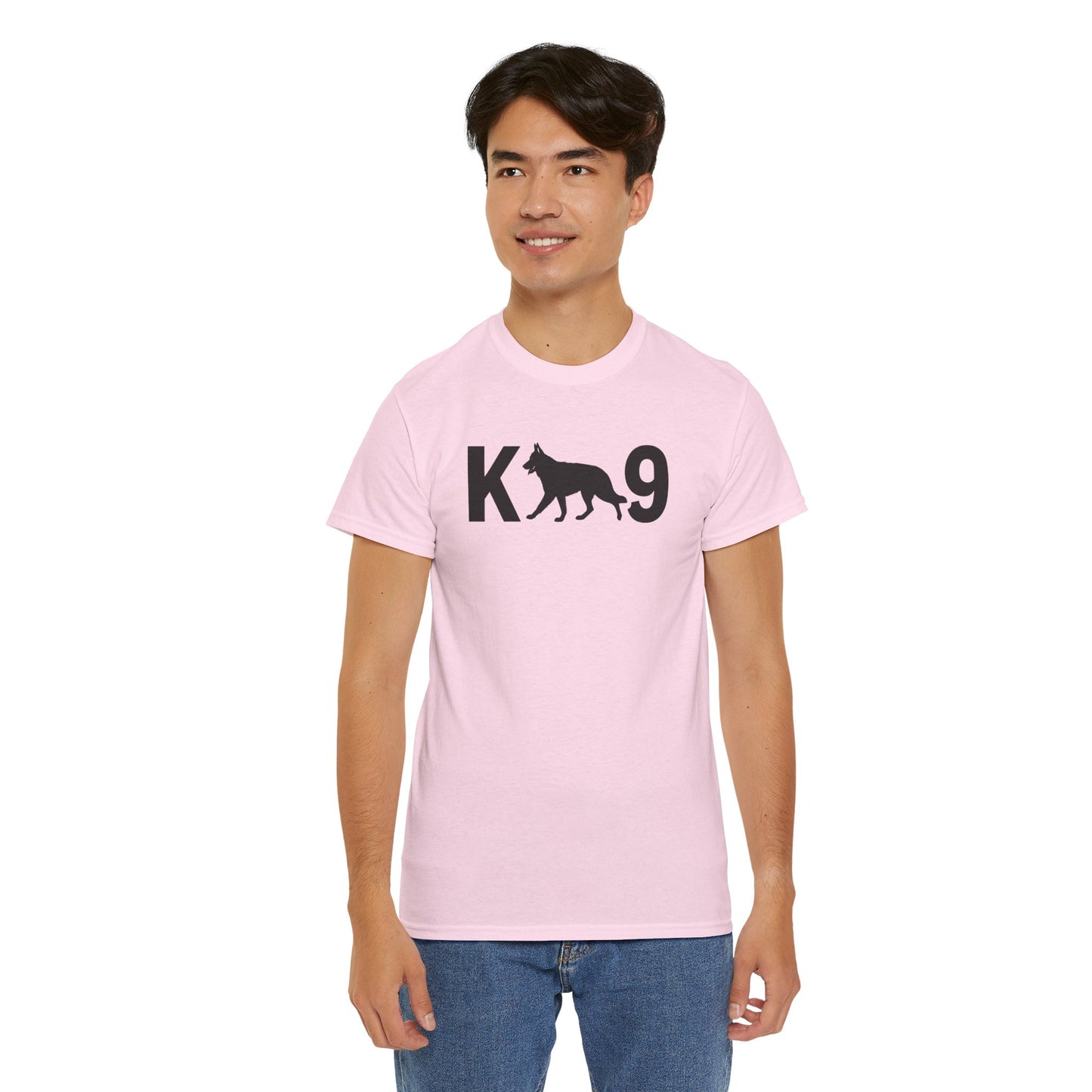 Black German Shepherd K9 Unisex Heavy Cotton Tee - Perfect for Dog Lovers, Pet Owners