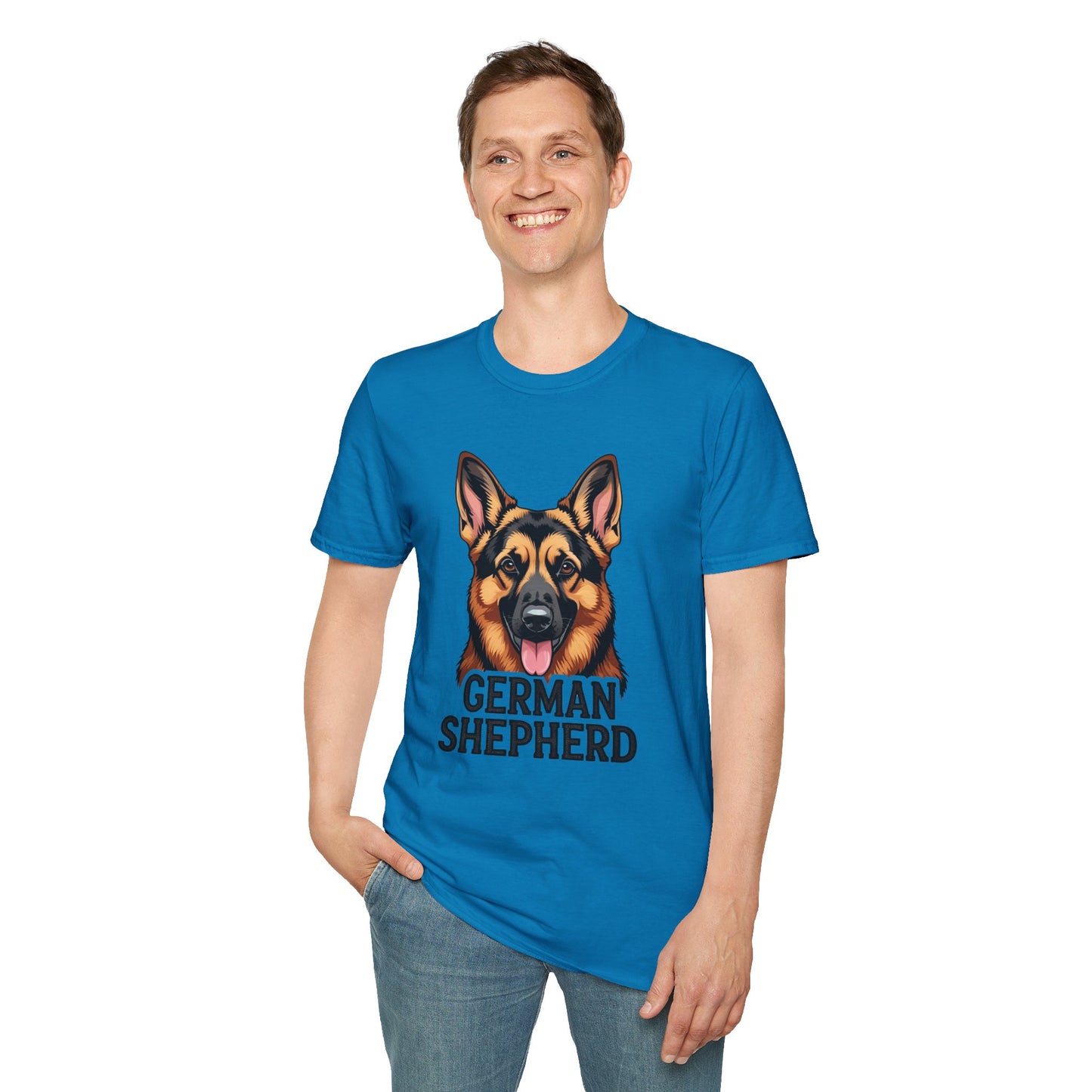 German Shepherd Unisex T-Shirt, Dog Lover Gift, Pet Parent Apparel, Cute Animal Shirt, Birthday Gift Idea, Casual Wear