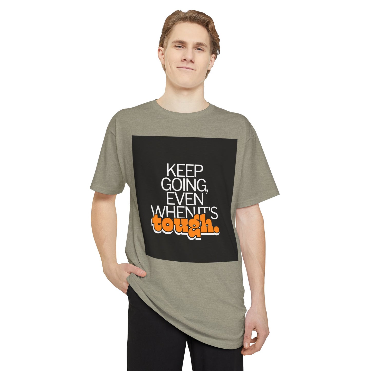 Keep Going Even When ITs Tough Motivational Urban Tee, Inspirational Apparel, Gift for Fitness Lovers, Casual Style Top, Everyday Wear