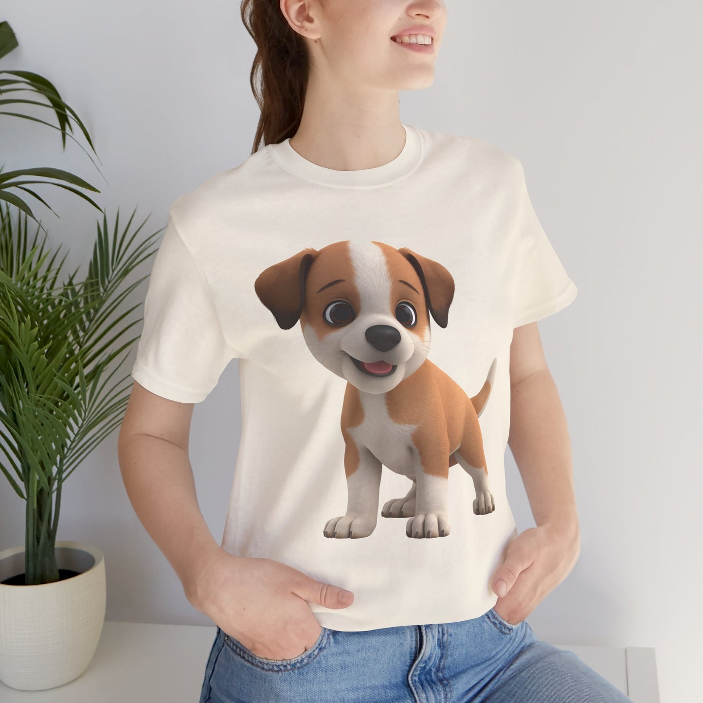 Cute Dog 3D Graphic Tee, Fun Animal Shirt, Dog Lover Gift, Playful Fashion Statement