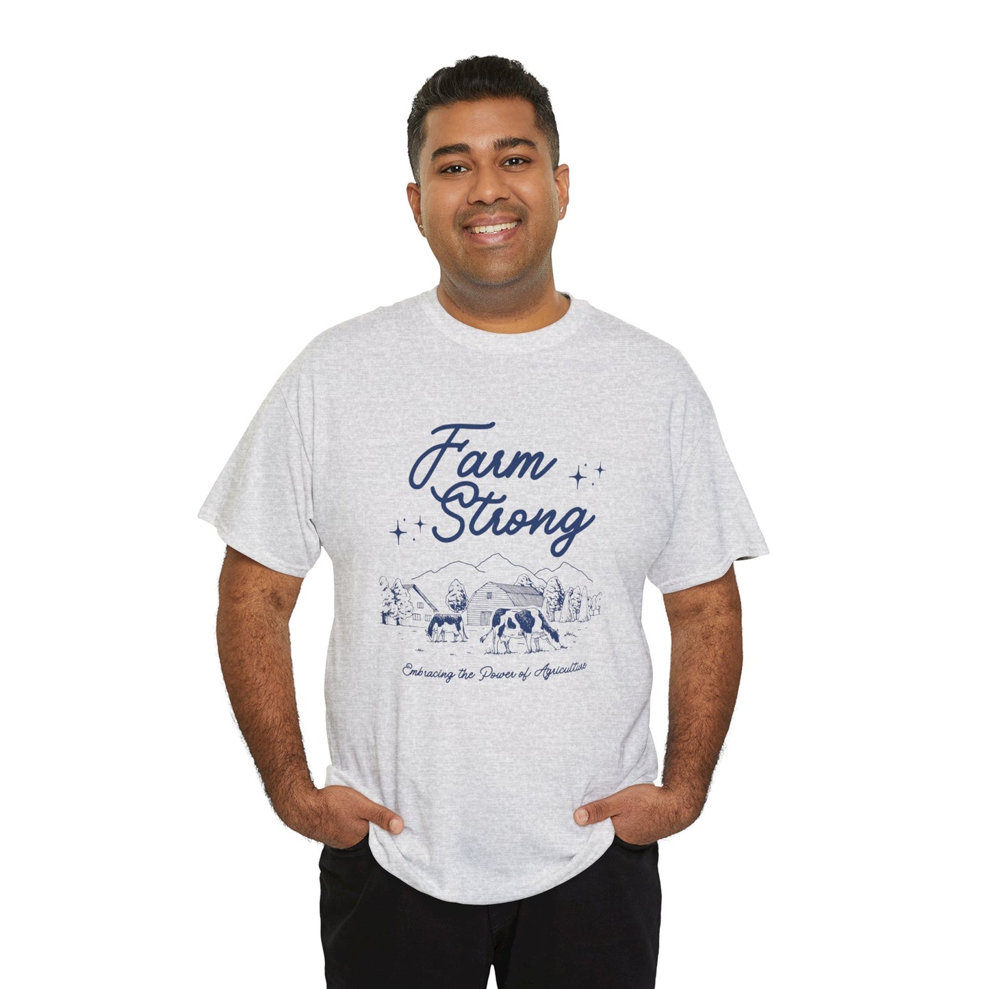 Farm Strong Unisex Cotton Tee - Embracing the Power of Agriculture, Motivational Shirt, Inspirational Tee