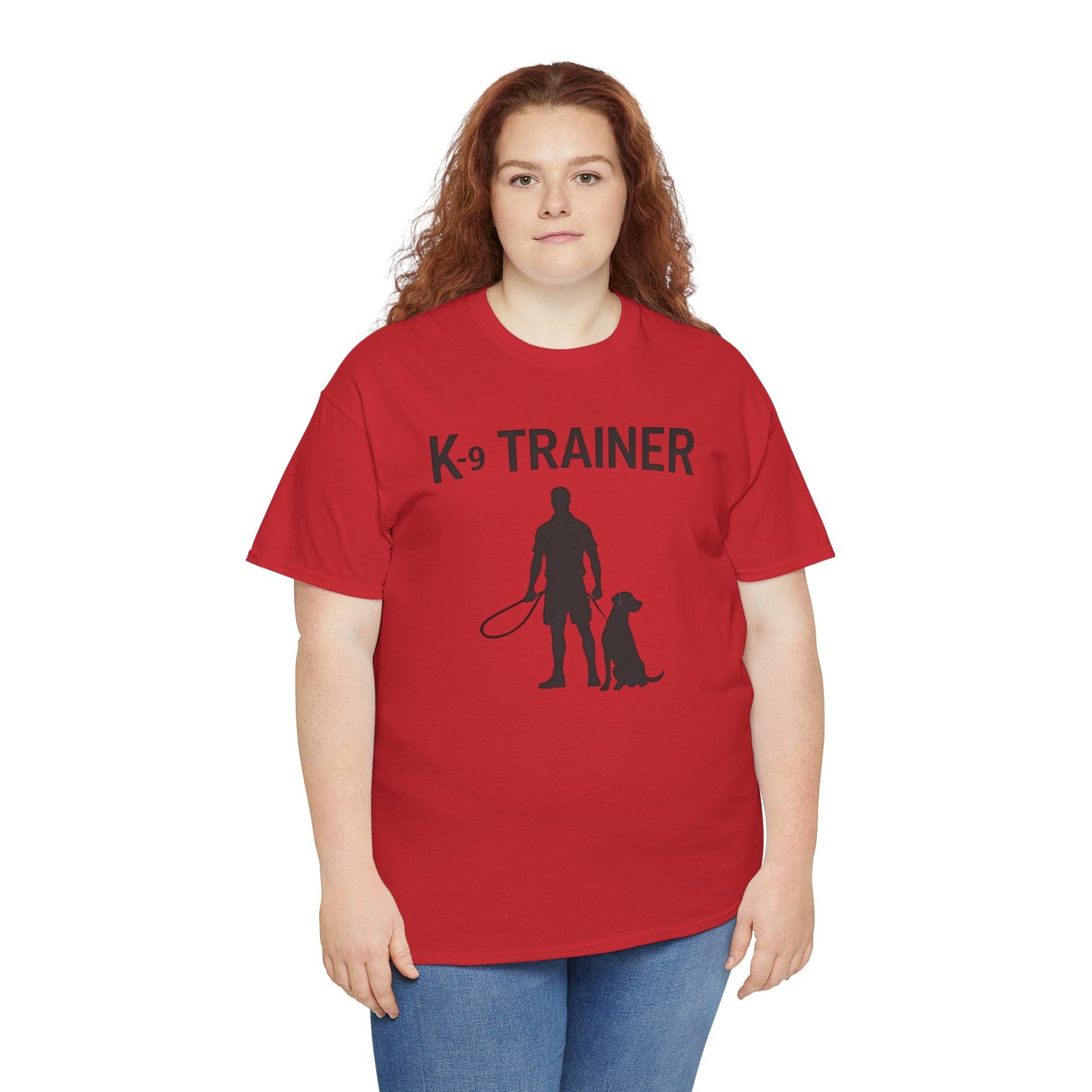 K-9 Trainer Heavy Cotton T-Shirt, Dog Owner Gift, Police Dog Shirt, Animal Enthusiast Apparel, Casual Style Tee