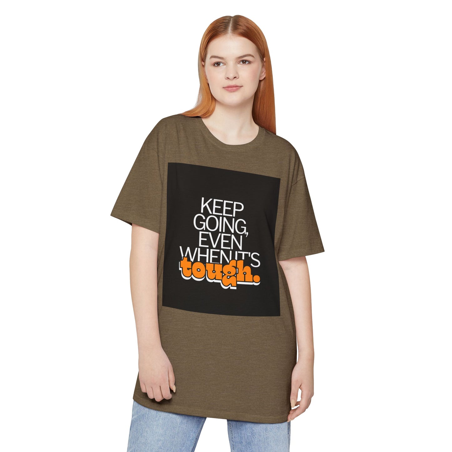Keep Going Even When ITs Tough Motivational Urban Tee, Inspirational Apparel, Gift for Fitness Lovers, Casual Style Top, Everyday Wear