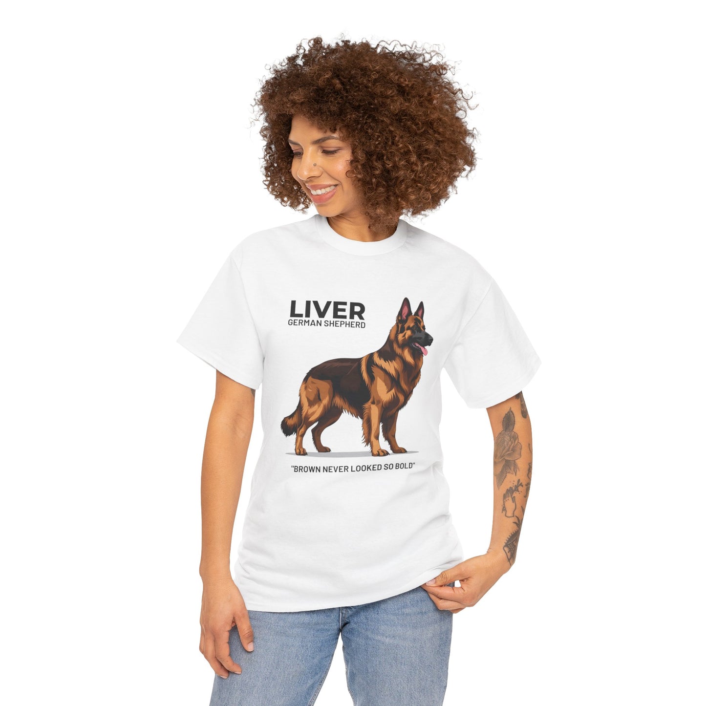 Liver German Shepherd Lover Tee - Brown Never Looked So Bold | Dog Owner Gift, Pet Parent Shirt, Animal Lover Apparel