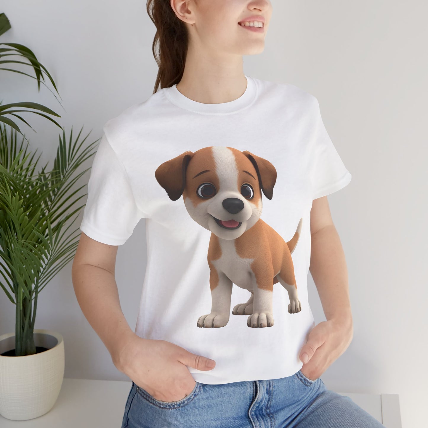 Cute Dog 3D Graphic Tee, Fun Animal Shirt, Dog Lover Gift, Playful Fashion Statement