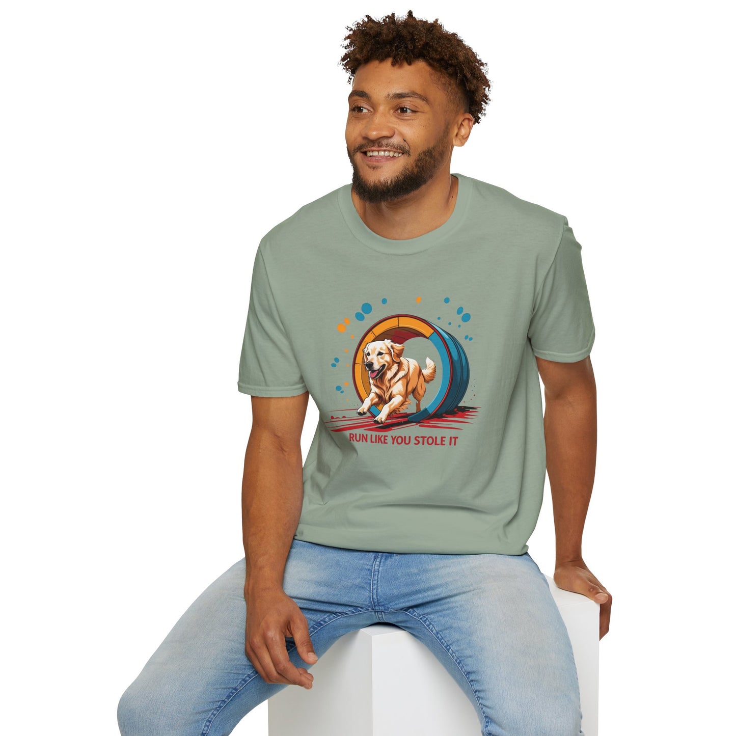 Dog Agility T-Shirt - Run Like You Stole It, Perfect for Dog Trainers, Summer Outfits, Fun Casual Wear