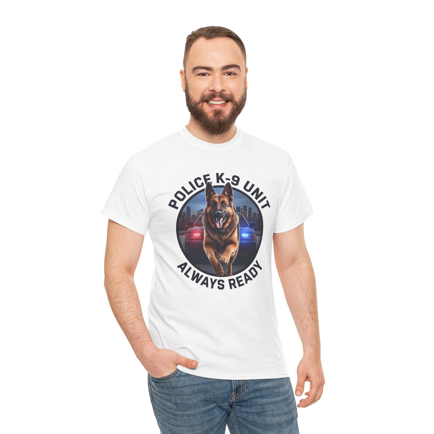 Police K-9 Unit Tee, Always Ready Graphic Tee, Dog Lover Gift, Police Support Shirt, Police Dog Merchandise