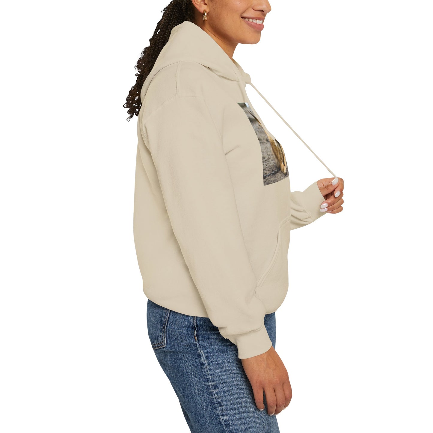 Unisex Hoodie With a Beautiful Tan German Shepherd Lying on the Ground