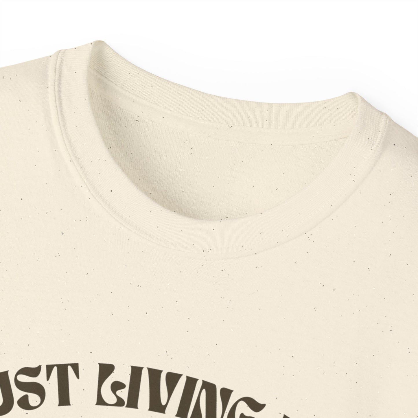 Unisex Ultra Cotton Tee - Just Living My Best Life Bunny Design, Cute Rabbit Shirt, Gift for Animal Lovers, Spring Fashion