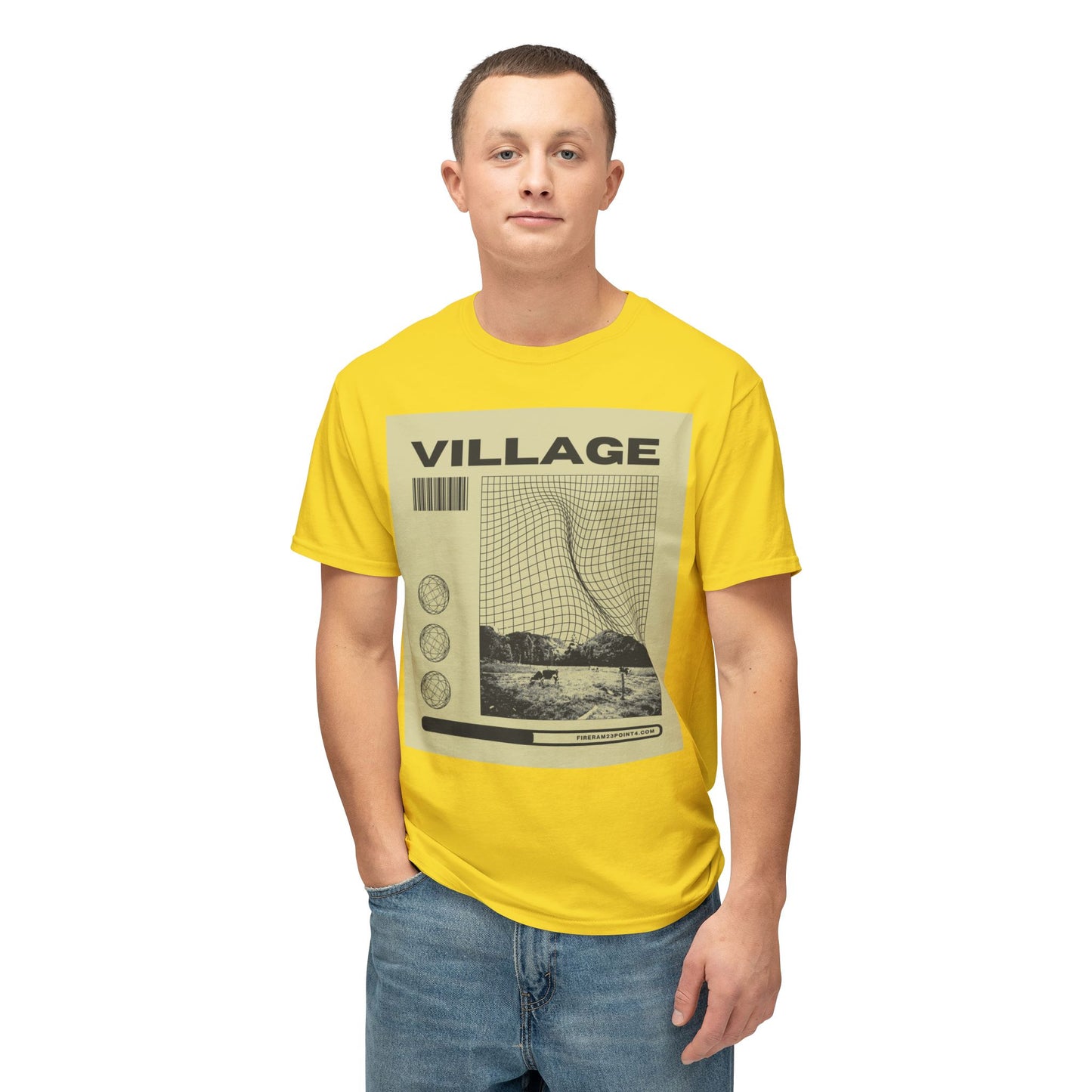 Retro Village Graphic Unisex T-Shirt | Casual Wear, Vintage Style, Gift for Travel Lovers, Graphic Tee, Statement Shirt