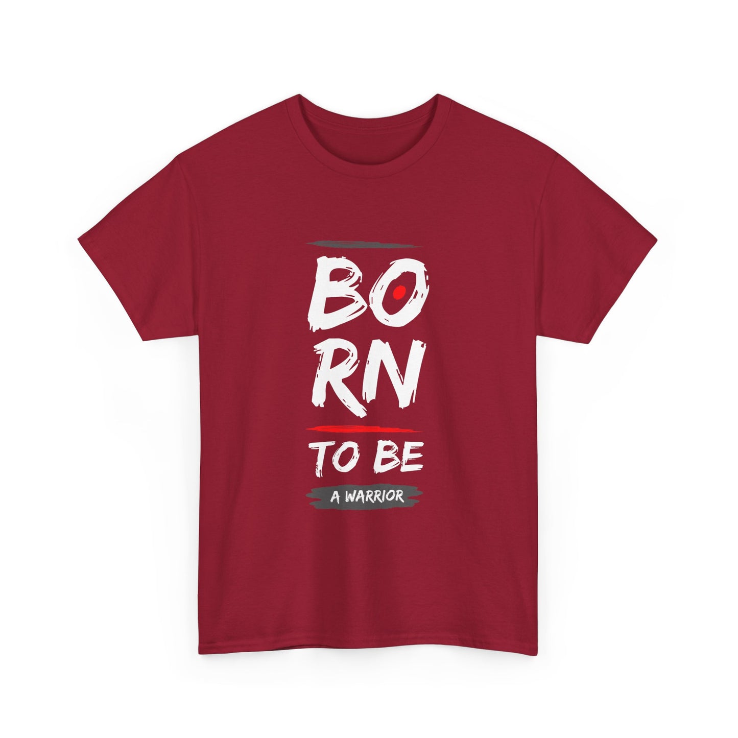 Born to Be a Warrior Unisex Heavy Cotton Tee, Inspirational Shirt for Veterans, Motivational Gift, Fitness Apparel, Casual Wear