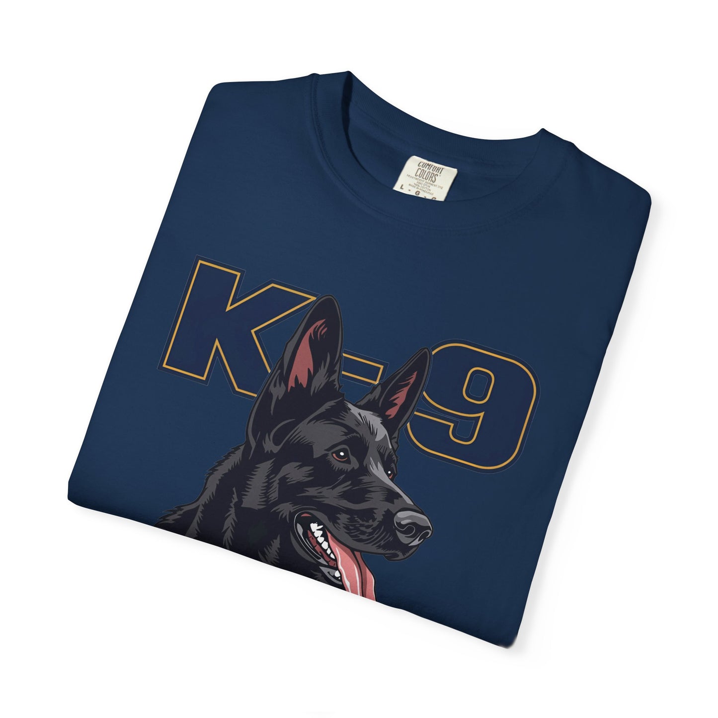 Black German Shepherd K-9 Handler T-Shirt, Garment-Dyed Unisex Tee for Dog Lovers