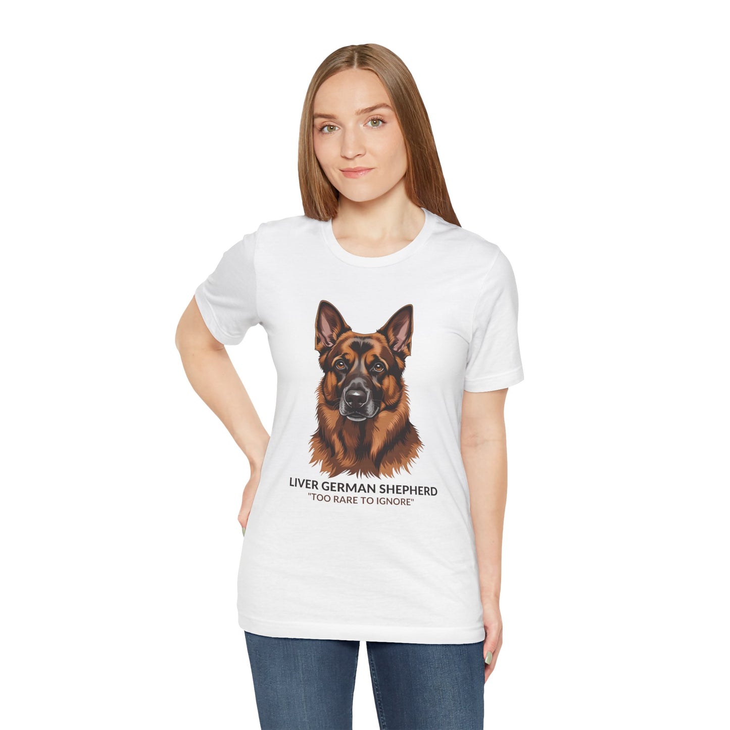 Liver German Shepherd Dog Lover Tee - To Rare To Ignore | Perfect Gift for Pet Owners, Animal Lover Merchandise, Casual Wear, Unique Dog Shirt