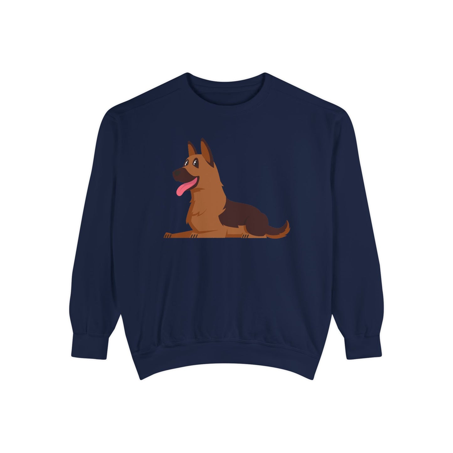 Unisex Dog Lover Hoodie With Graphic of a German Shepherd Leaving Tongue Out