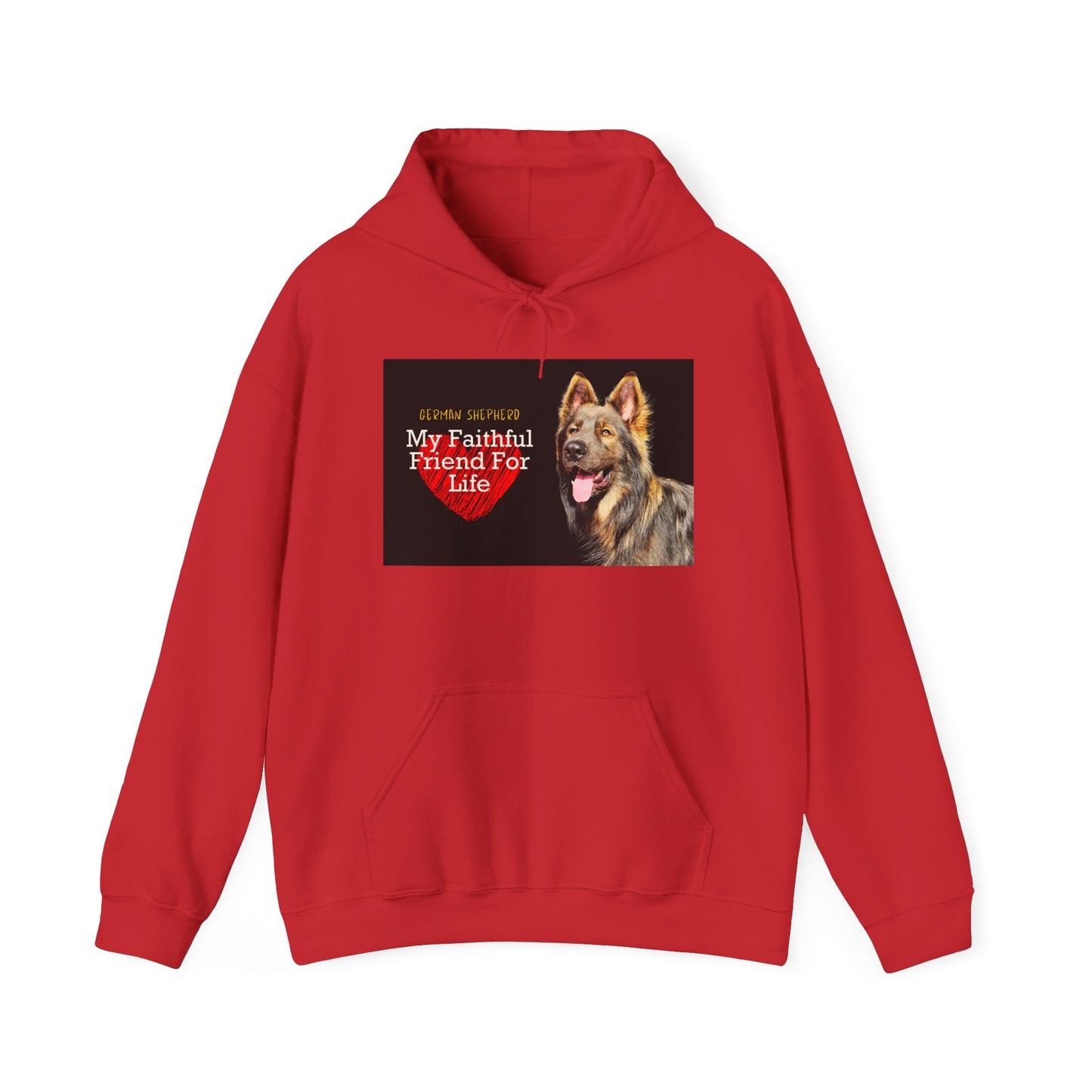 Unisex Dog Lover Hoodie With Old-fashioned German Shepherd and Quote My Faithful Friend For Life