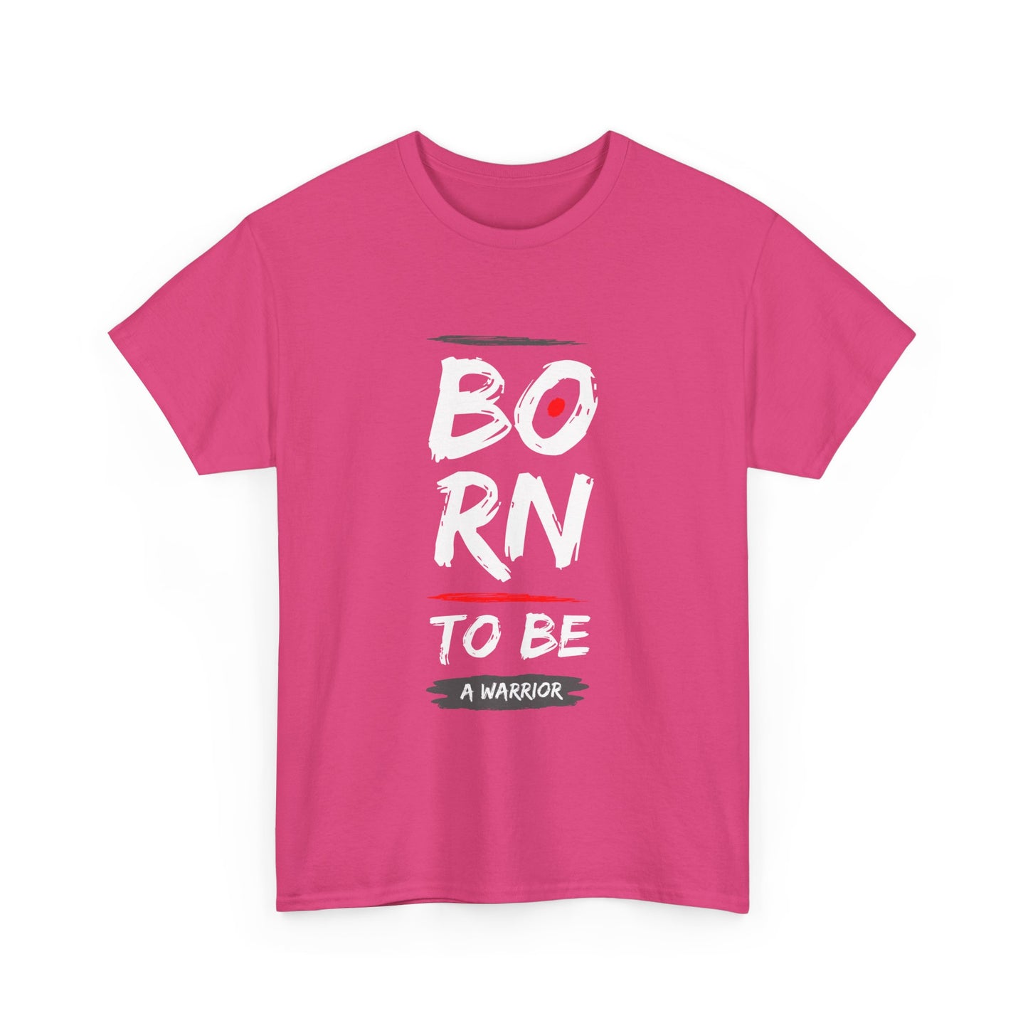 Born to Be a Warrior Unisex Heavy Cotton Tee, Inspirational Shirt for Veterans, Motivational Gift, Fitness Apparel, Casual Wear