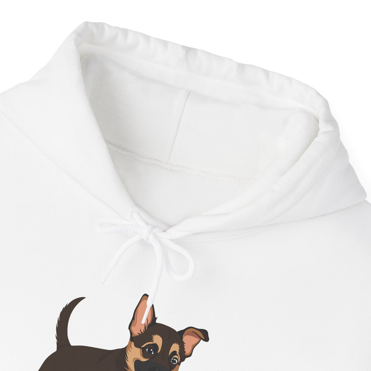 Unisex Dog Lover Hoodie With a Graphic of Cute Playing German Shepherd