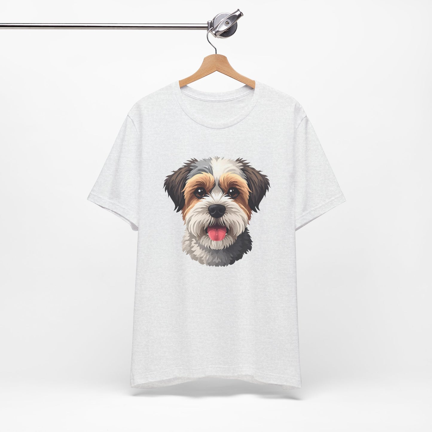 Unisex Dog Lover T-Shirt Featuring a 3D Design of Cute Fluffy Bichon Frise Mix | Gift for Dog Owners
