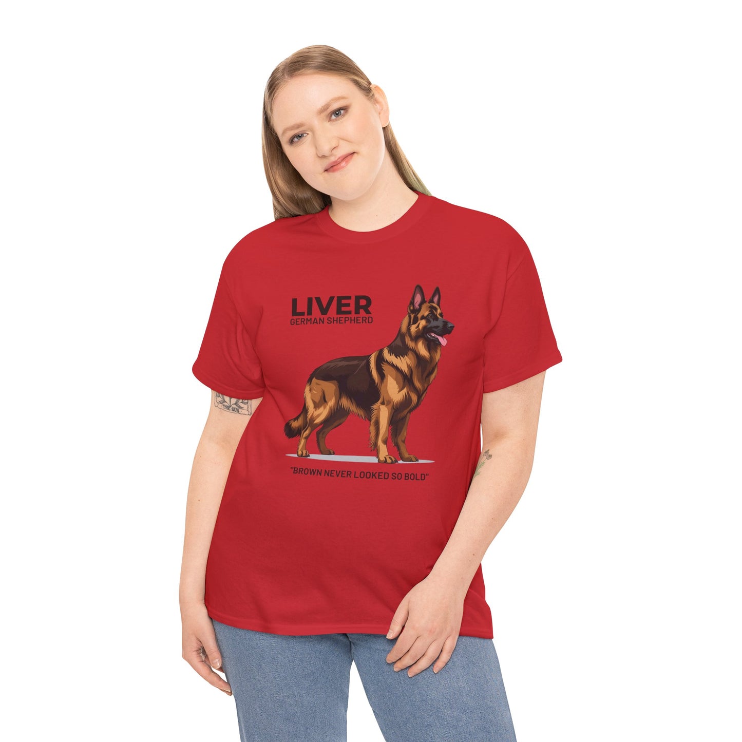 Liver German Shepherd Lover Tee - Brown Never Looked So Bold | Dog Owner Gift, Pet Parent Shirt, Animal Lover Apparel