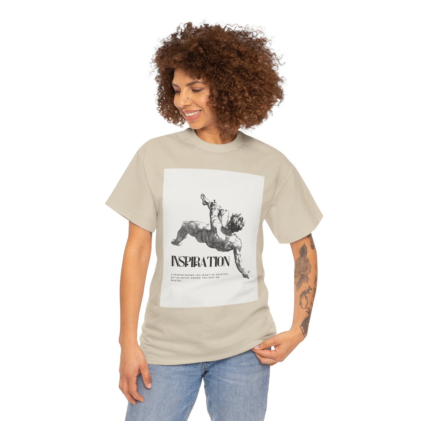 Inspiration Unisex Heavy Cotton Tee, Motivational Shirt, Gift for Artists, Casual Wear, Quote T-Shirt, Birthday Gift