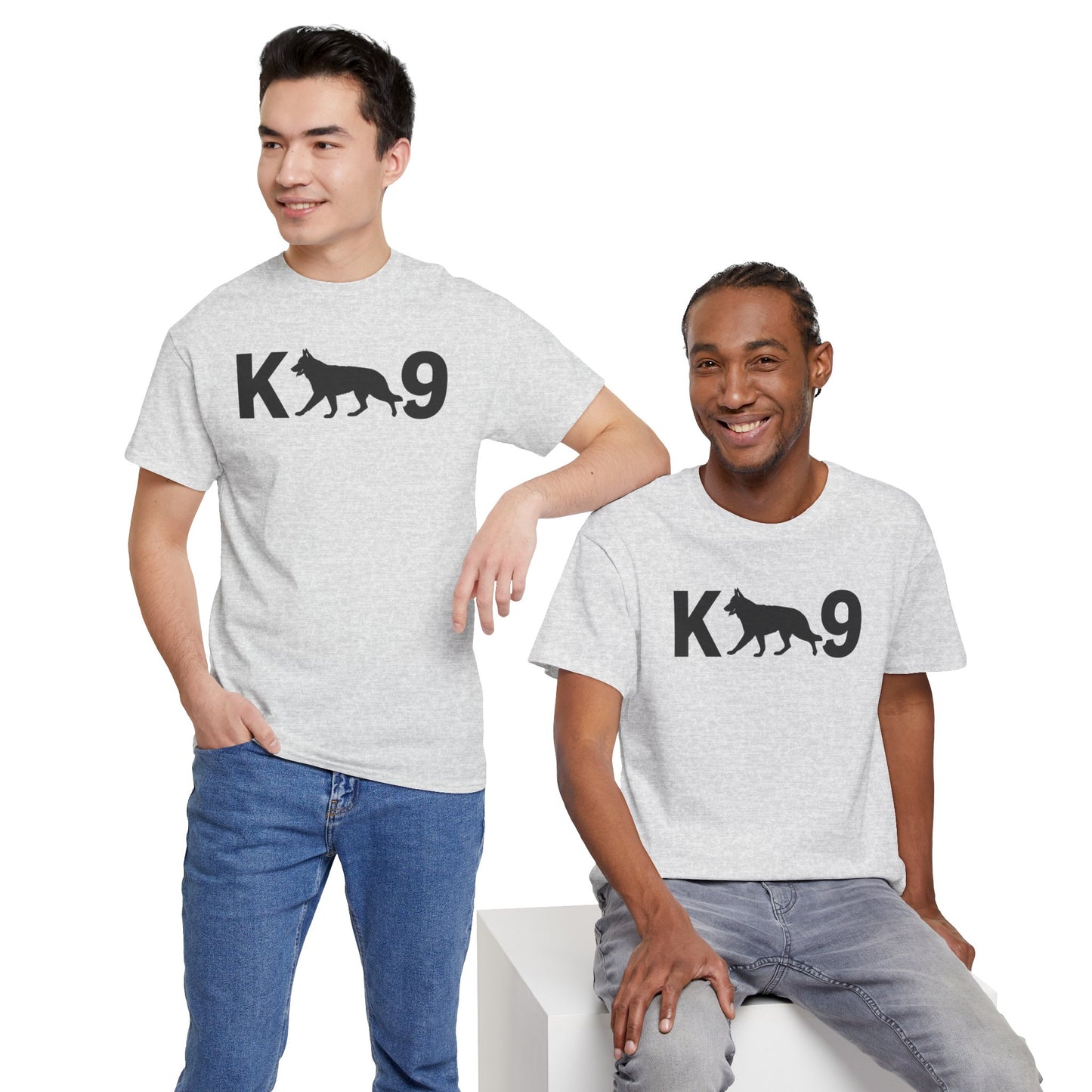 Black German Shepherd K9 Unisex Heavy Cotton Tee - Perfect for Dog Lovers, Pet Owners
