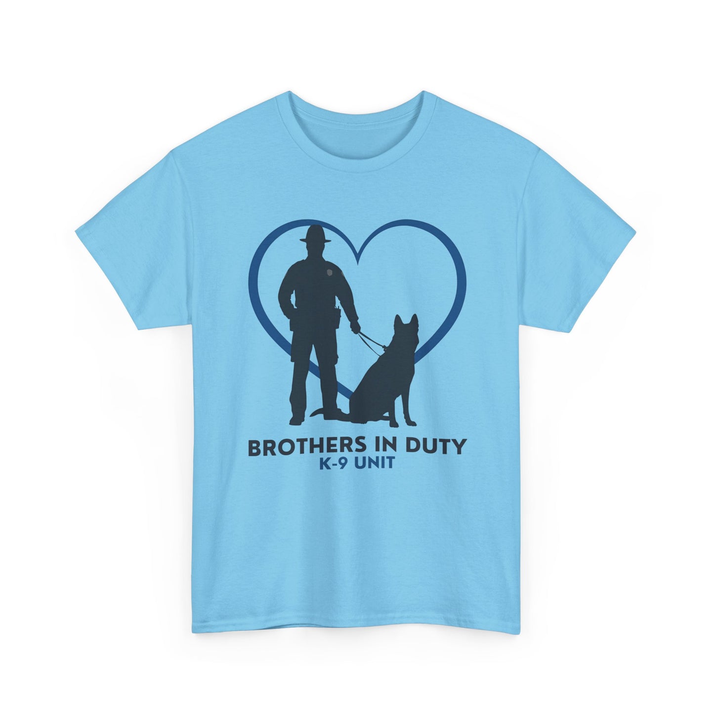 Heartfelt K-9 Unit Tee - Brothers In Duty | Police Officer Gift, Dog Lover Shirt, Law Enforcement Apparel