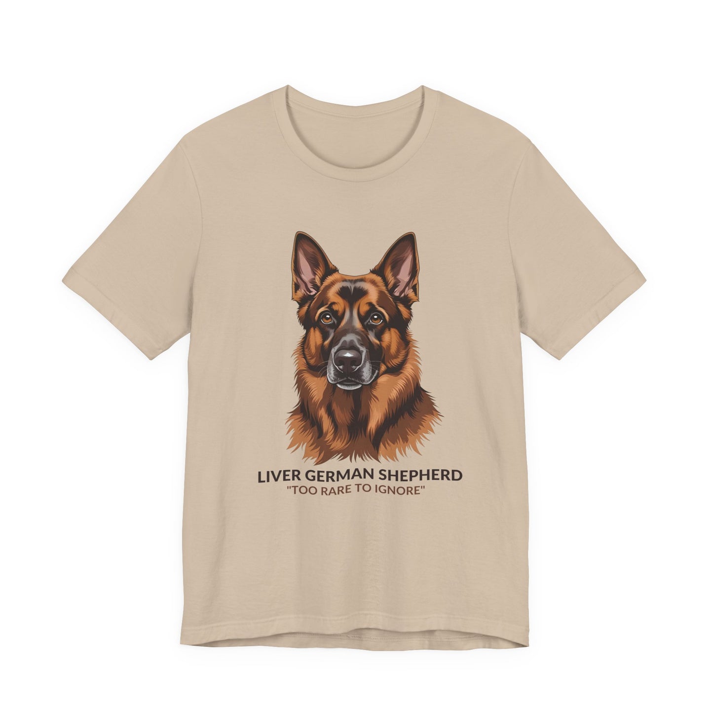 Liver German Shepherd Dog Lover Tee - To Rare To Ignore | Perfect Gift for Pet Owners, Animal Lover Merchandise, Casual Wear, Unique Dog Shirt